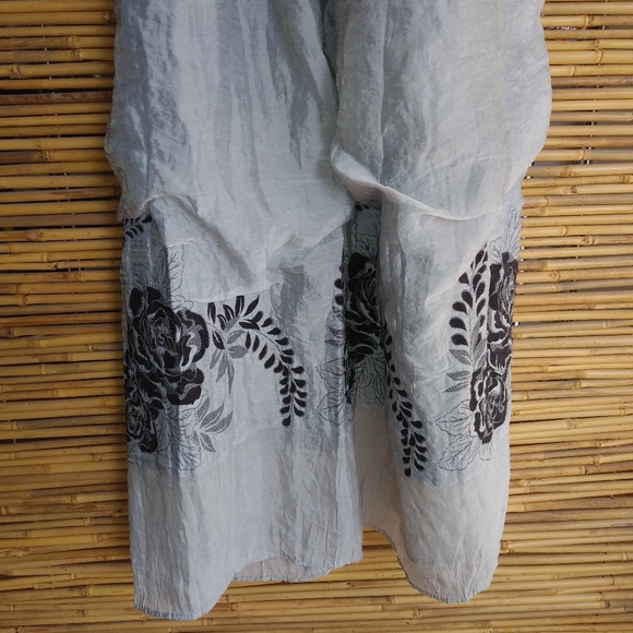 Anthropologie LAPIS 10 Strapless Smocked Top Dress in Gray Black - Picture 7 of 7